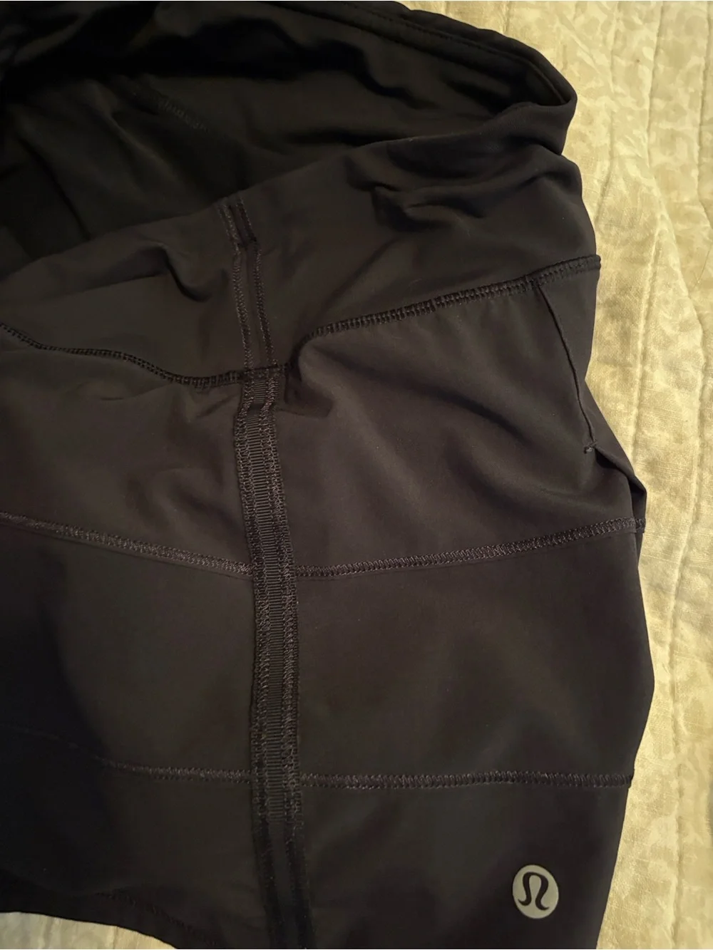lululemon athletica Black Flared Athletic Skirt with Zip Pocket